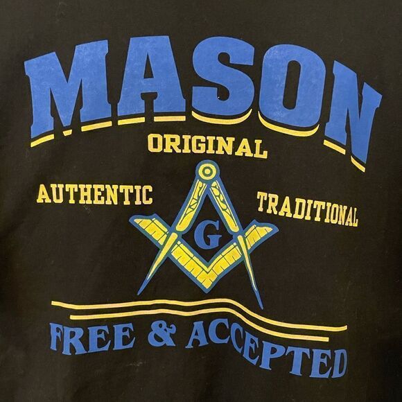 Free & Accepted Masons F&AM T-Shirt Freemasonry Men’s XL - Picture 2 of 4